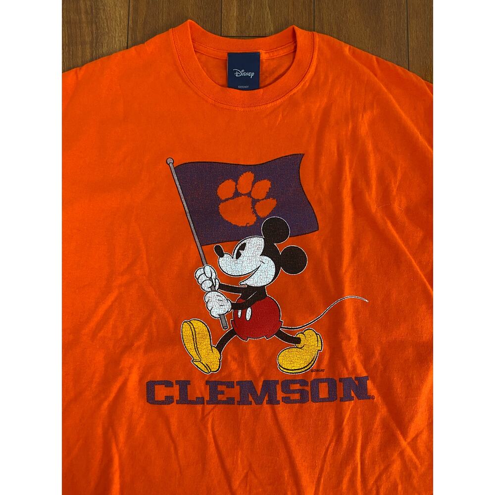 Men Disney x Blue 84 Clemson Tigers Mickey Mouse cotton graphic t-shirt XL - Picture 2 of 4